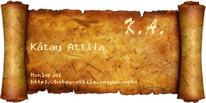 Kátay Attila névjegykártya